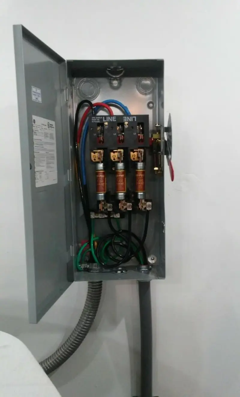 Three-phase disconnect switch installed for Electrical Wiring & Rewiring in Bedminster